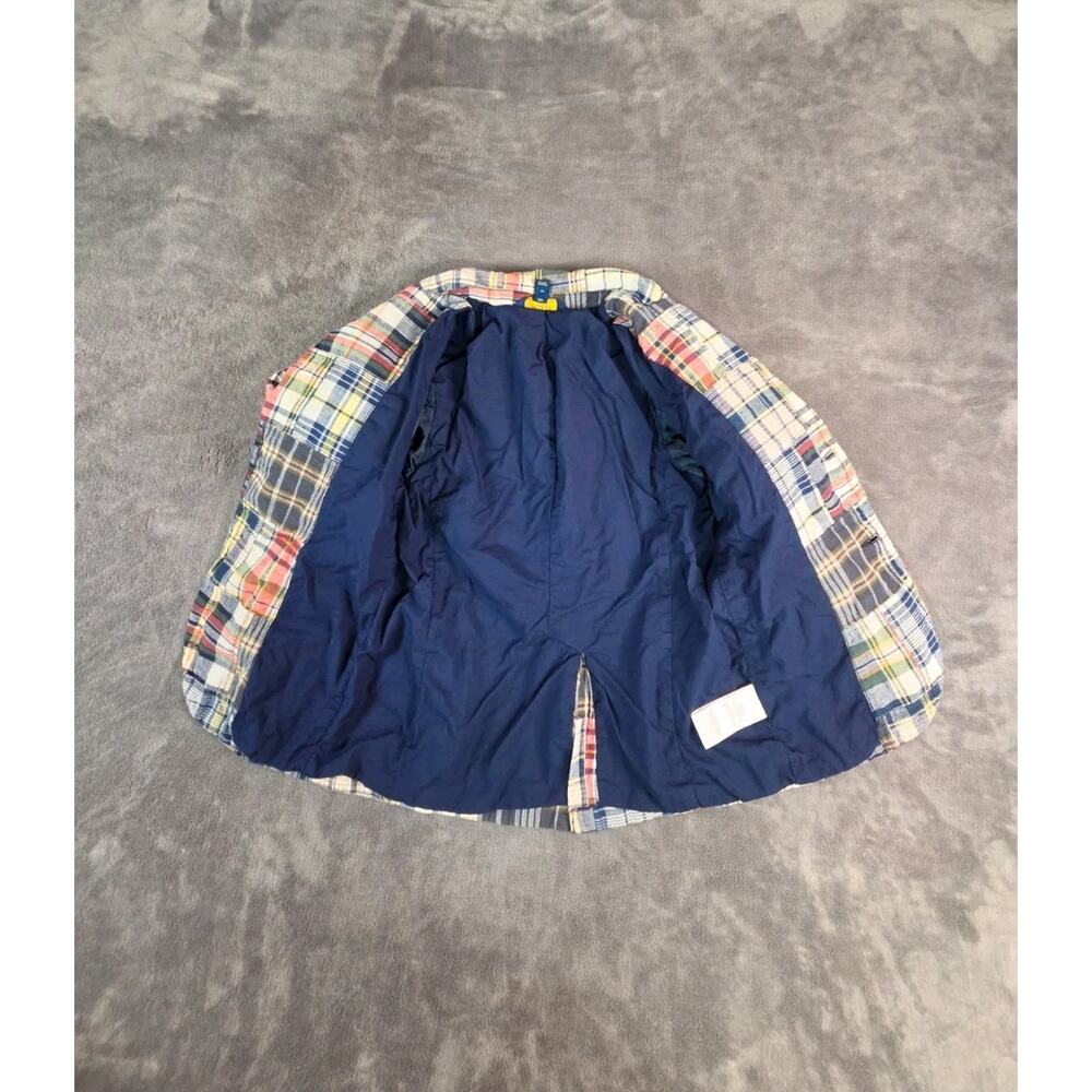 Polo Ralph Lauren Patchwork Blazer Boys Size S (8) Madras Preppy Multicolor C37 - Picture 6 of 10